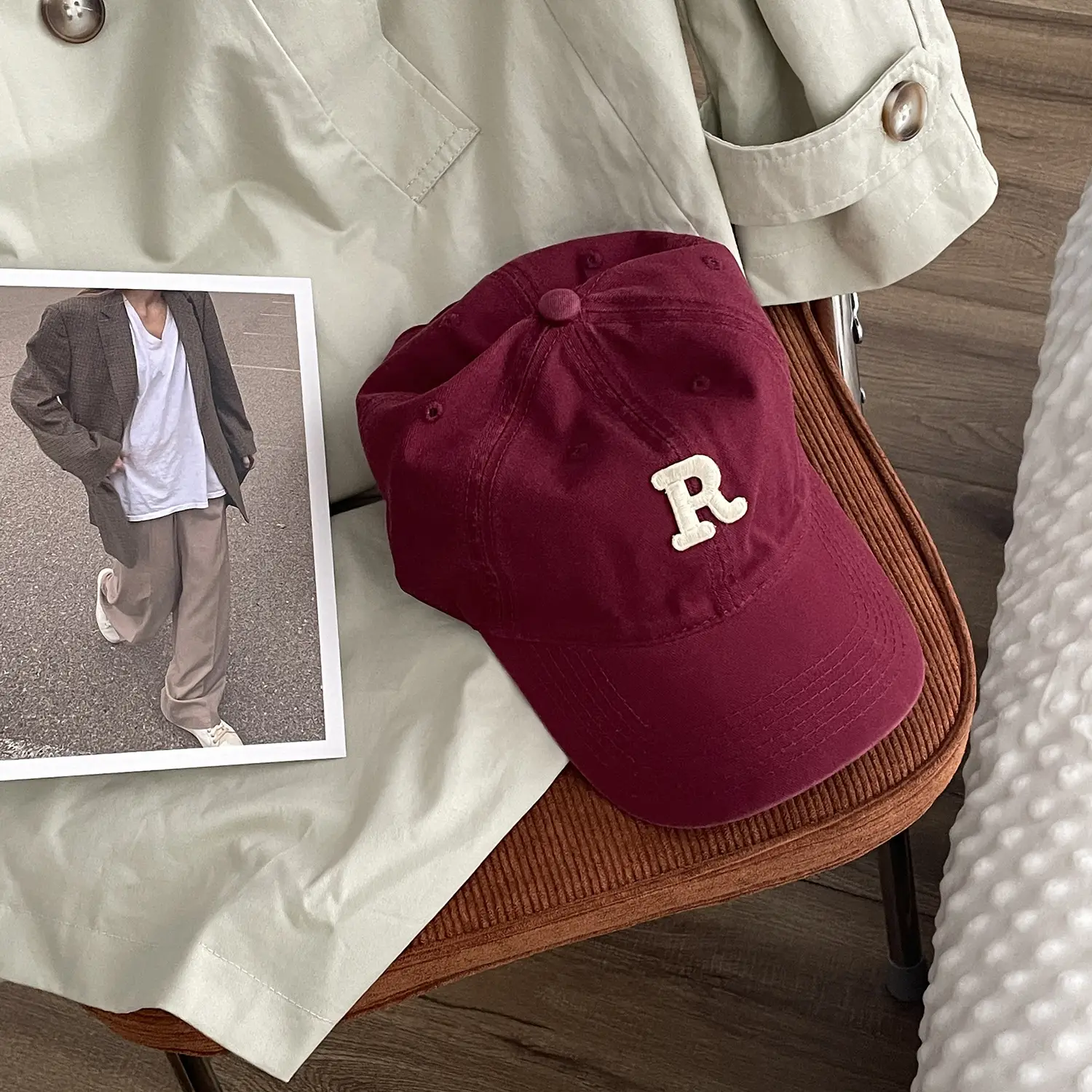 Women Cotton Baseball Caps Blue Yellow R Letter Spring Autumn Winter - Image 6