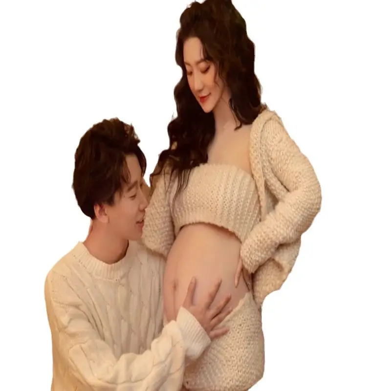 New Photo Studio Pregnant Couple Art Clothing Maternity Clothes