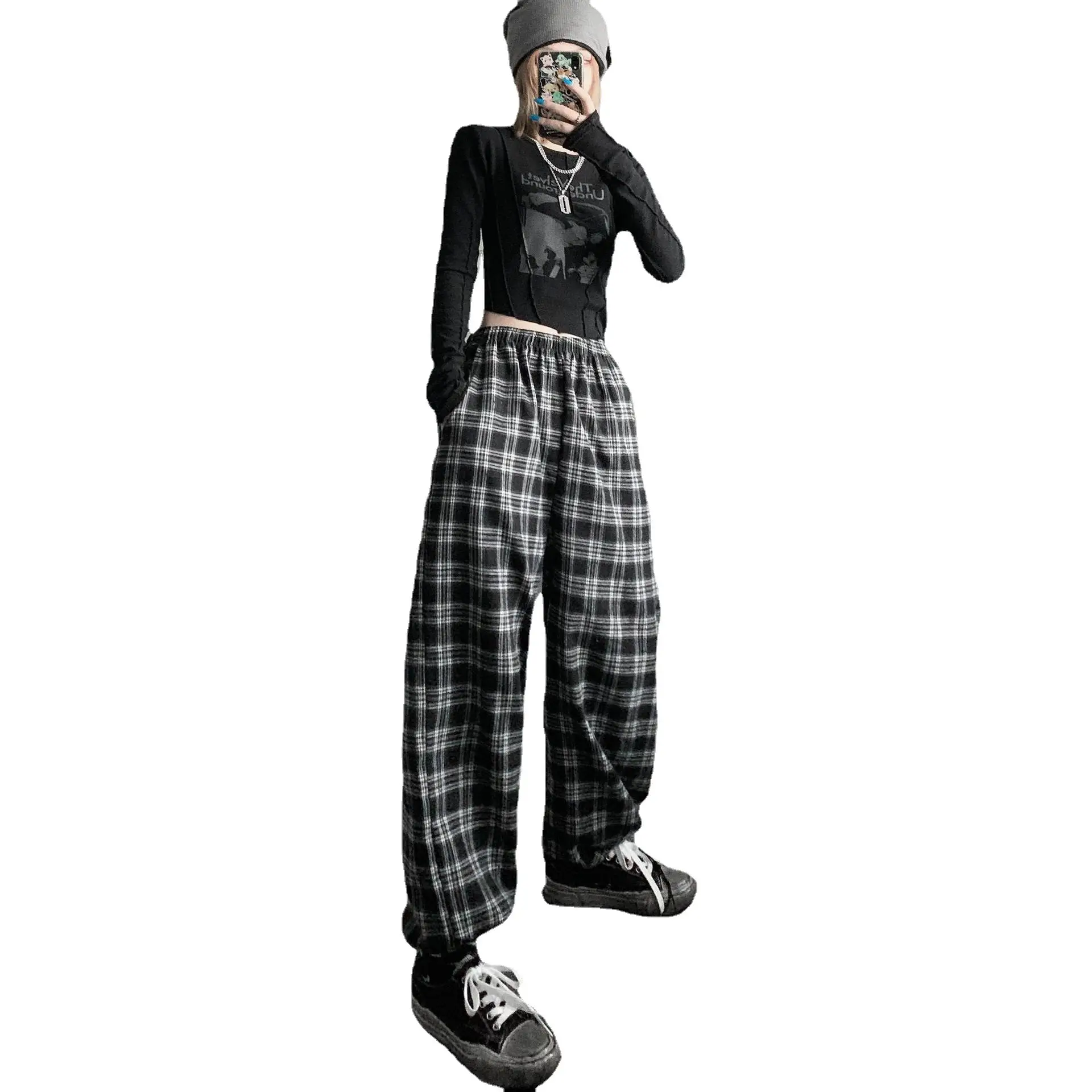 Fleece Plaid Winter Pants Women Large Thick Warm Casual Wear - Image 6