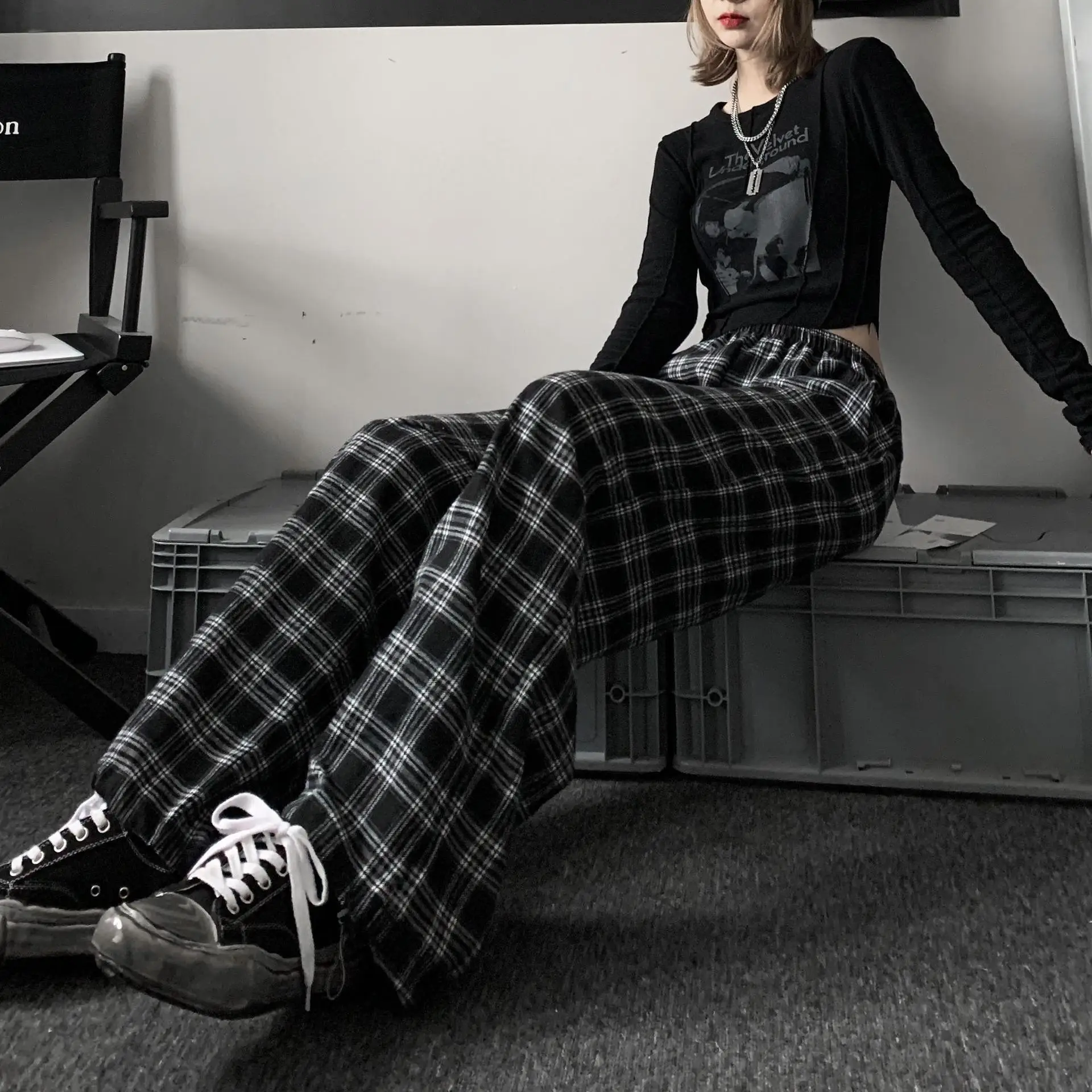 Fleece Plaid Winter Pants Women Large Thick Warm Casual Wear — feature 7