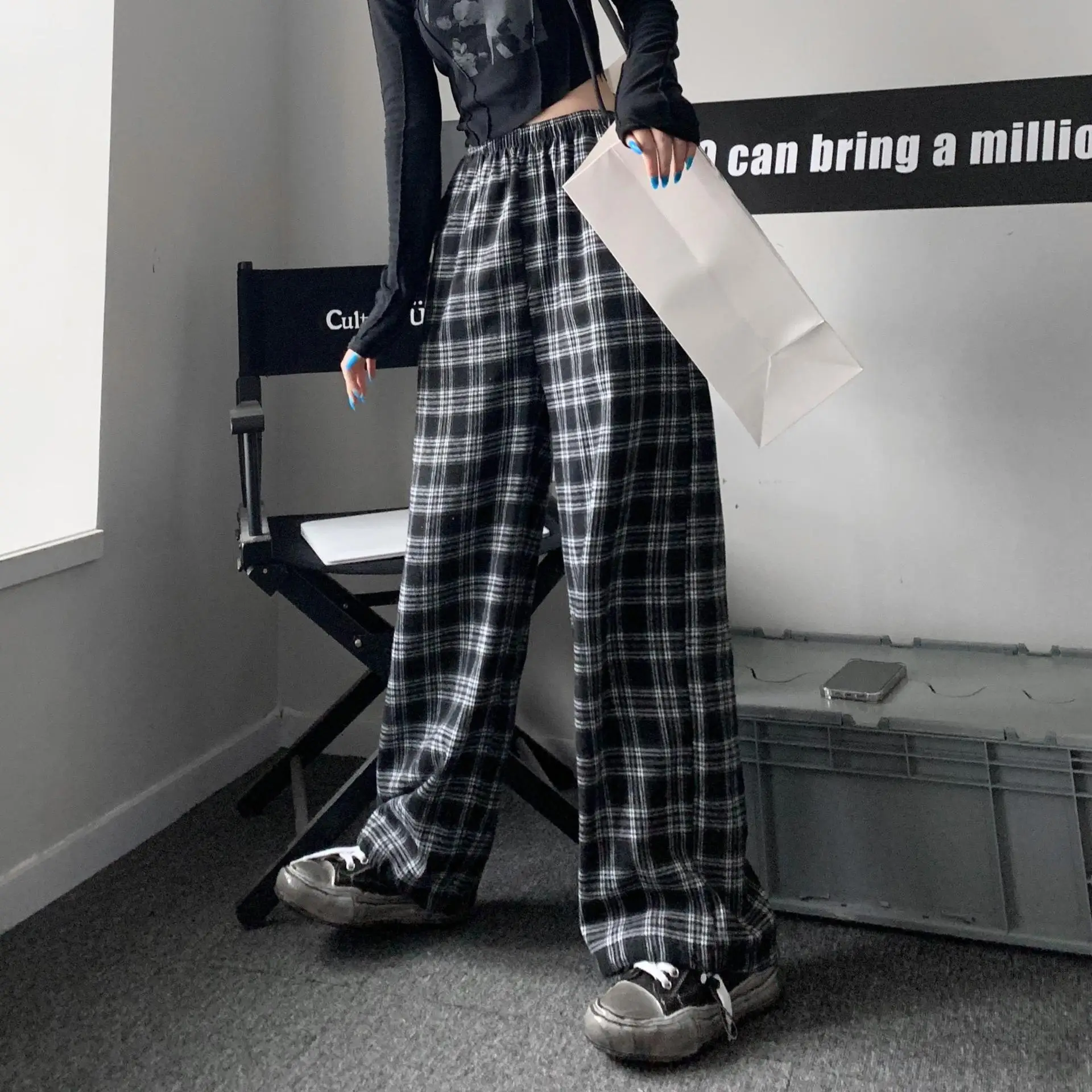 Fleece Plaid Winter Pants Women Large Thick Warm Casual Wear — feature 8