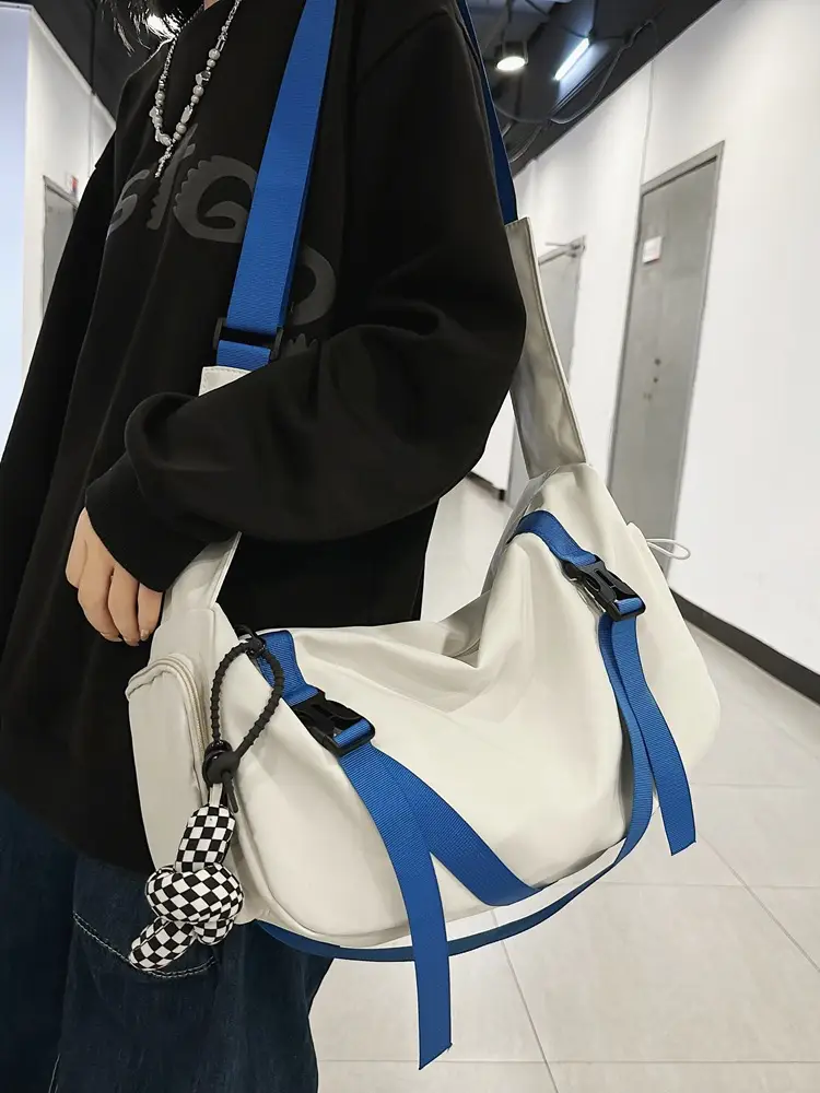 Men's Black Crossbody Bag Large Capacity Japanese Style - Image 9
