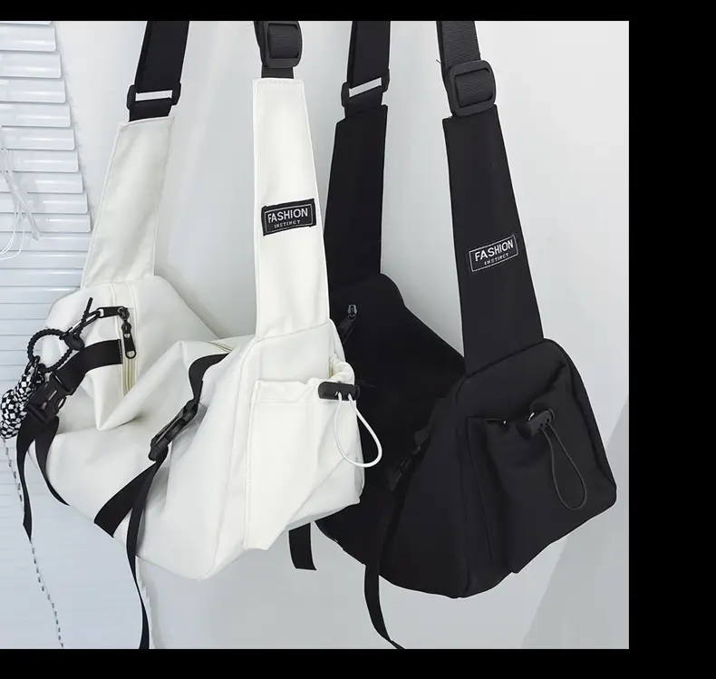 Men's Black Crossbody Bag Large Capacity Japanese Style — feature 18