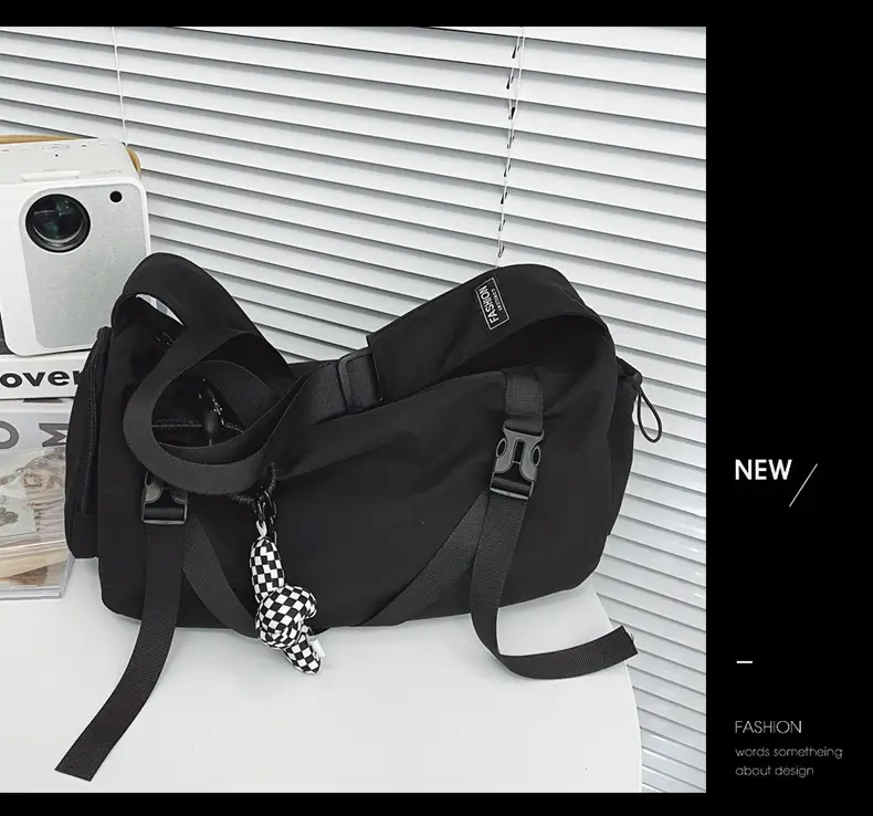 Men's Black Crossbody Bag Large Capacity Japanese Style — feature 30