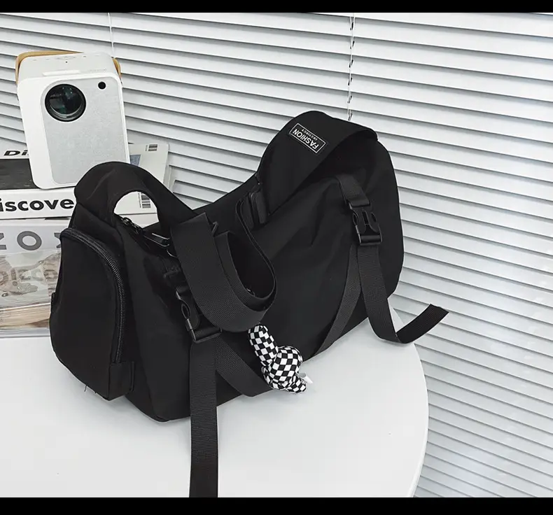 Men's Black Crossbody Bag Large Capacity Japanese Style — feature 31