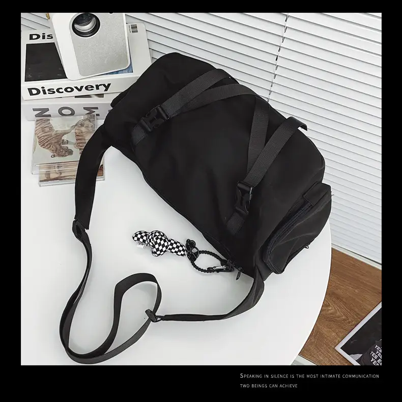 Men's Black Crossbody Bag Large Capacity Japanese Style — feature 35