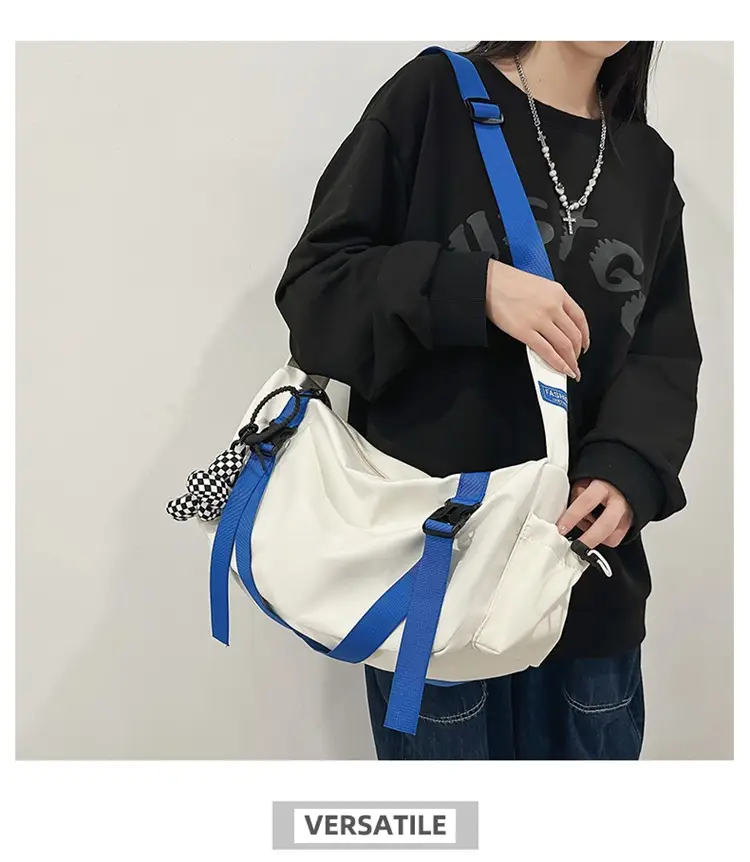 Men's Black Crossbody Bag Large Capacity Japanese Style — feature 9