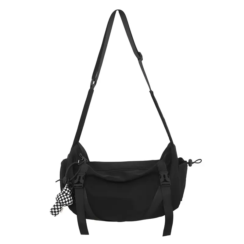 Men's Black Crossbody Bag Large Capacity Japanese Style - Image 3