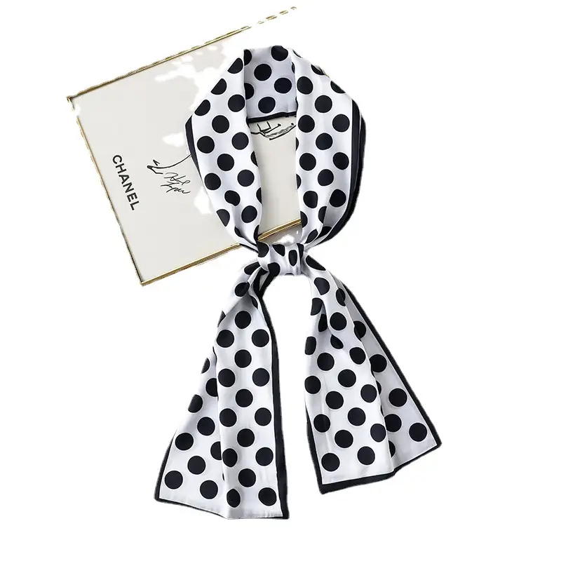 Women's Long Scarf with Polo Dot Print Wholesale - Image 6