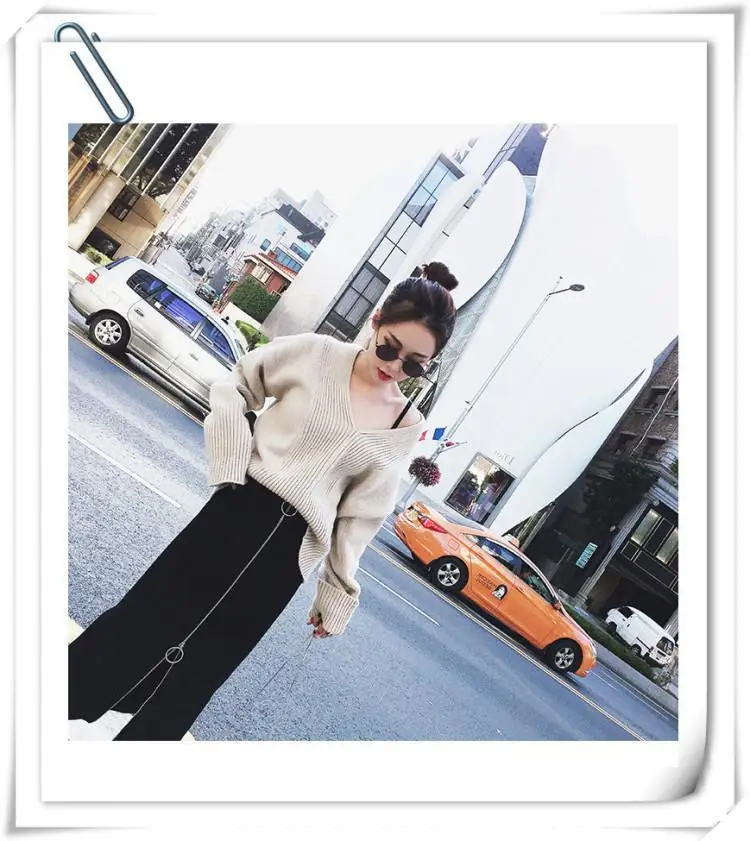 Black Korean Mid-Length Fat Weight Skirt with Zip Front — feature 5