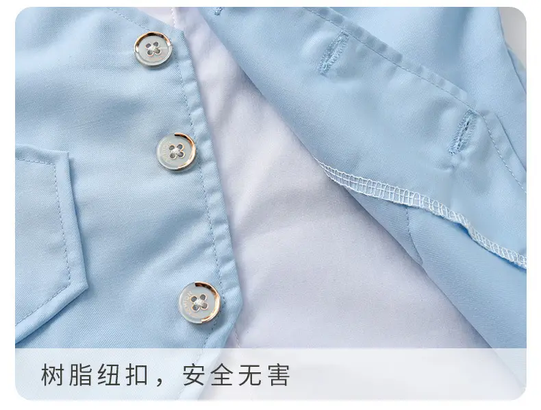 British Gentleman Bow Short Sleeve Vest Suit for Boys — feature 12