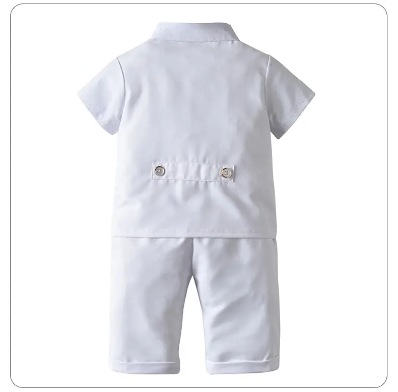 British Gentleman Bow Short Sleeve Vest Suit for Boys — feature 21