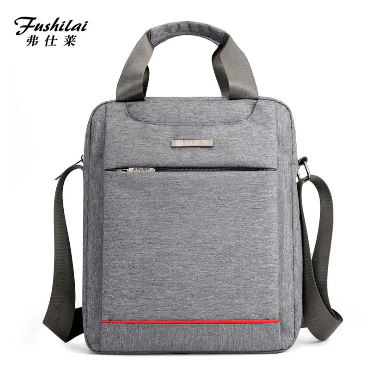 Men's Grey Crossbody Bag with Red Trim - Image 8