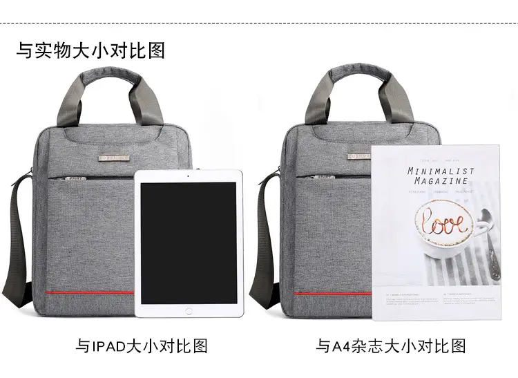 Men's Grey Crossbody Bag with Red Trim — feature 11