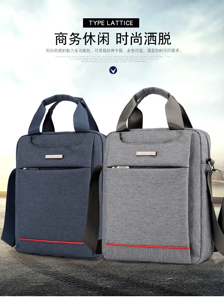 Men's Grey Crossbody Bag with Red Trim — feature 2
