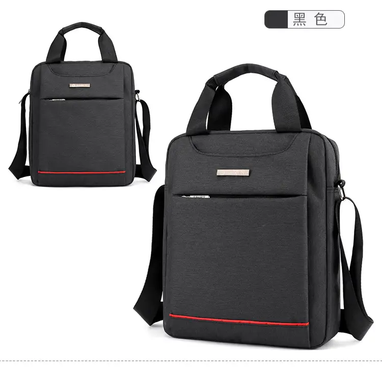 Men's Grey Crossbody Bag with Red Trim — feature 23