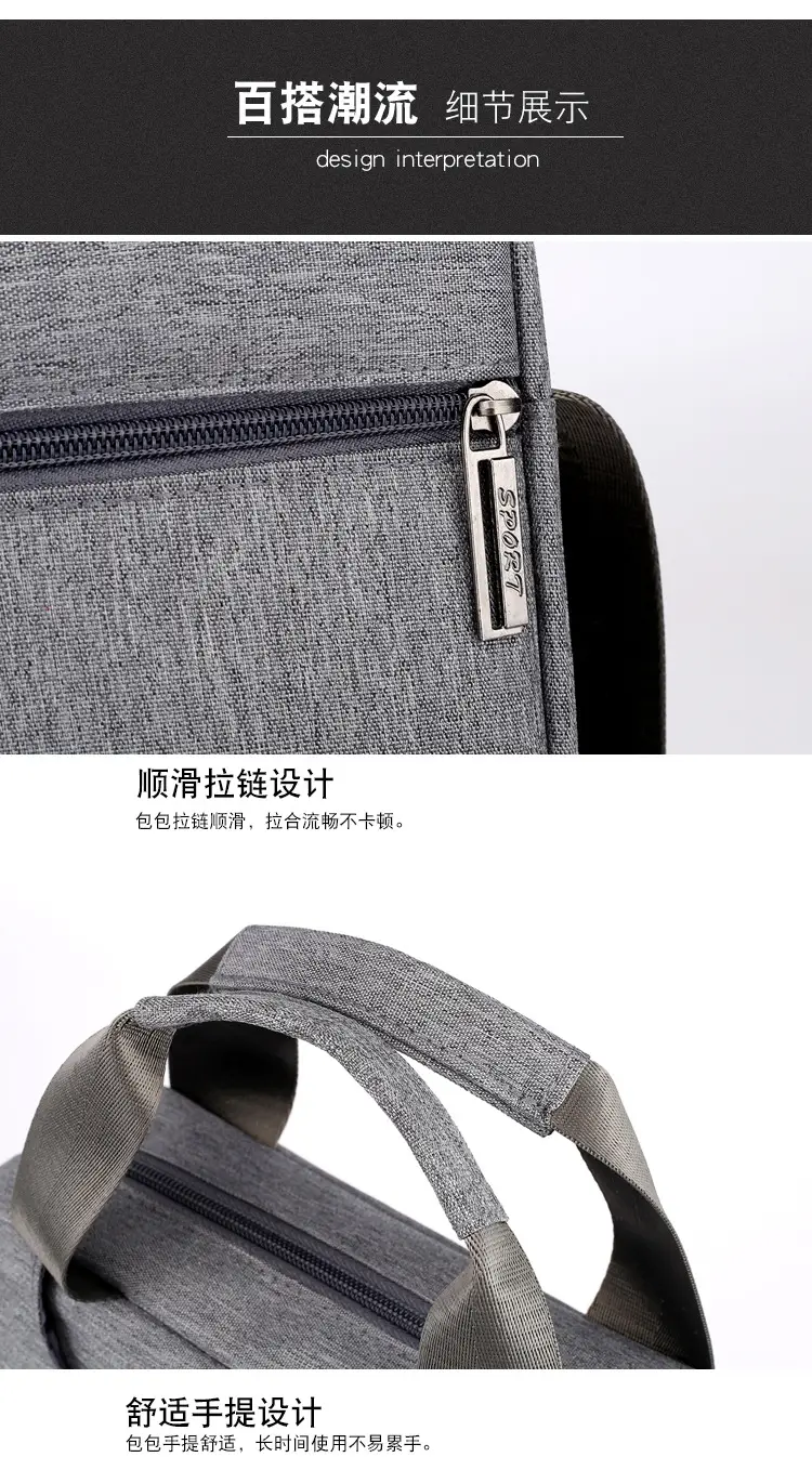 Men's Grey Crossbody Bag with Red Trim — feature 29