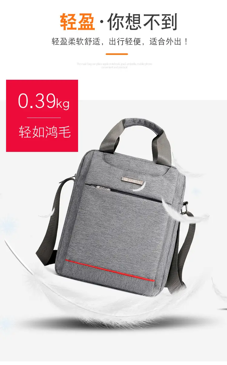 Men's Grey Crossbody Bag with Red Trim — feature 8