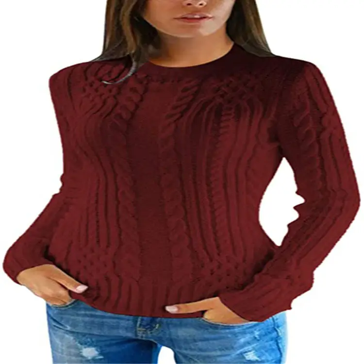 Women's Black Cable Knit Turtleneck Sweater - Image 13