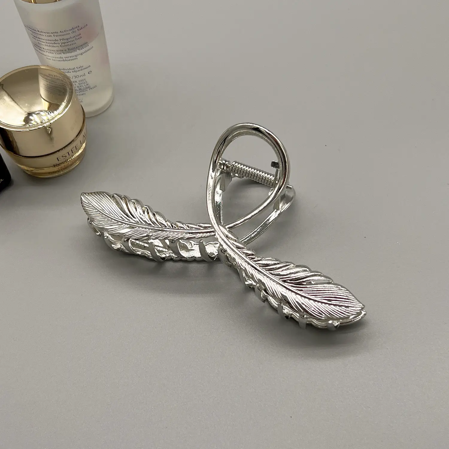 Large Hair Clip Multi-Silver Metal Geometric Shark Clip - Image 50