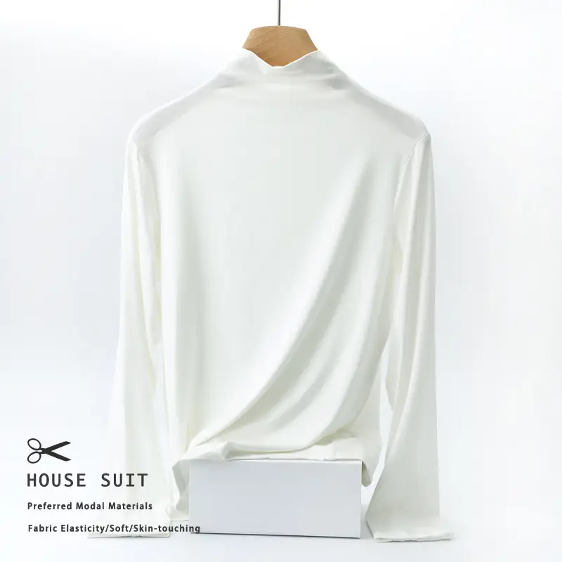 Women's Long Sleeve Collar Shirt Pink Modal - Image 2