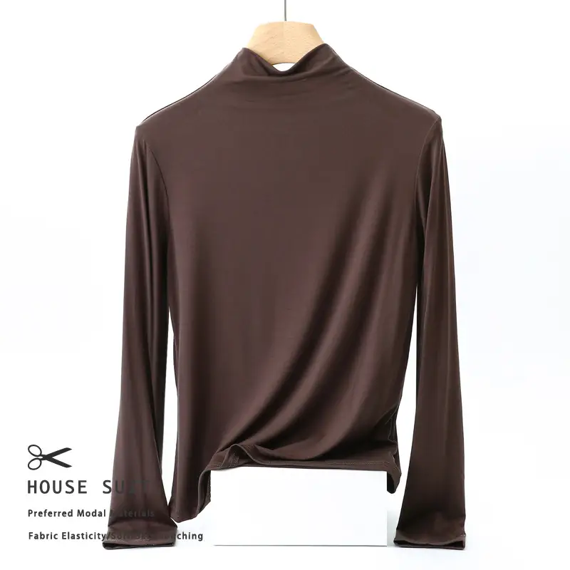 Women's Long Sleeve Collar Shirt Pink Modal - Image 7