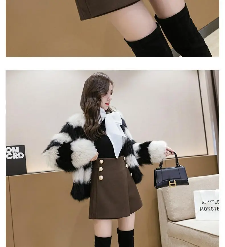 Women Woolen Skirt Set High Waist Wide Leg Winter 2024 — feature 12
