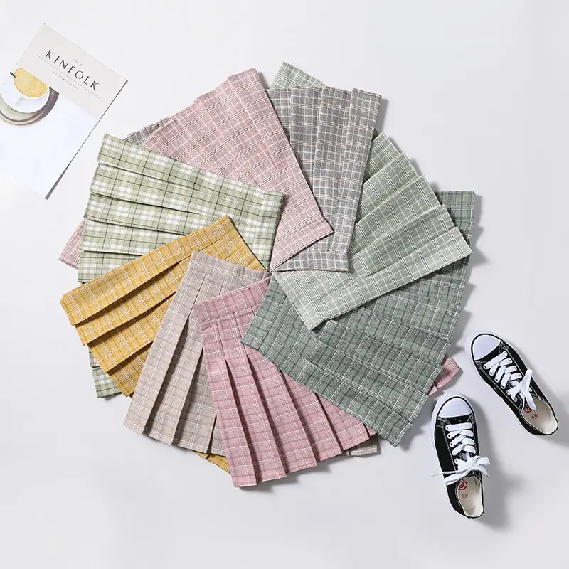 Girls Pleated Skirt Summer White Plus Size Korean Style - Image 5