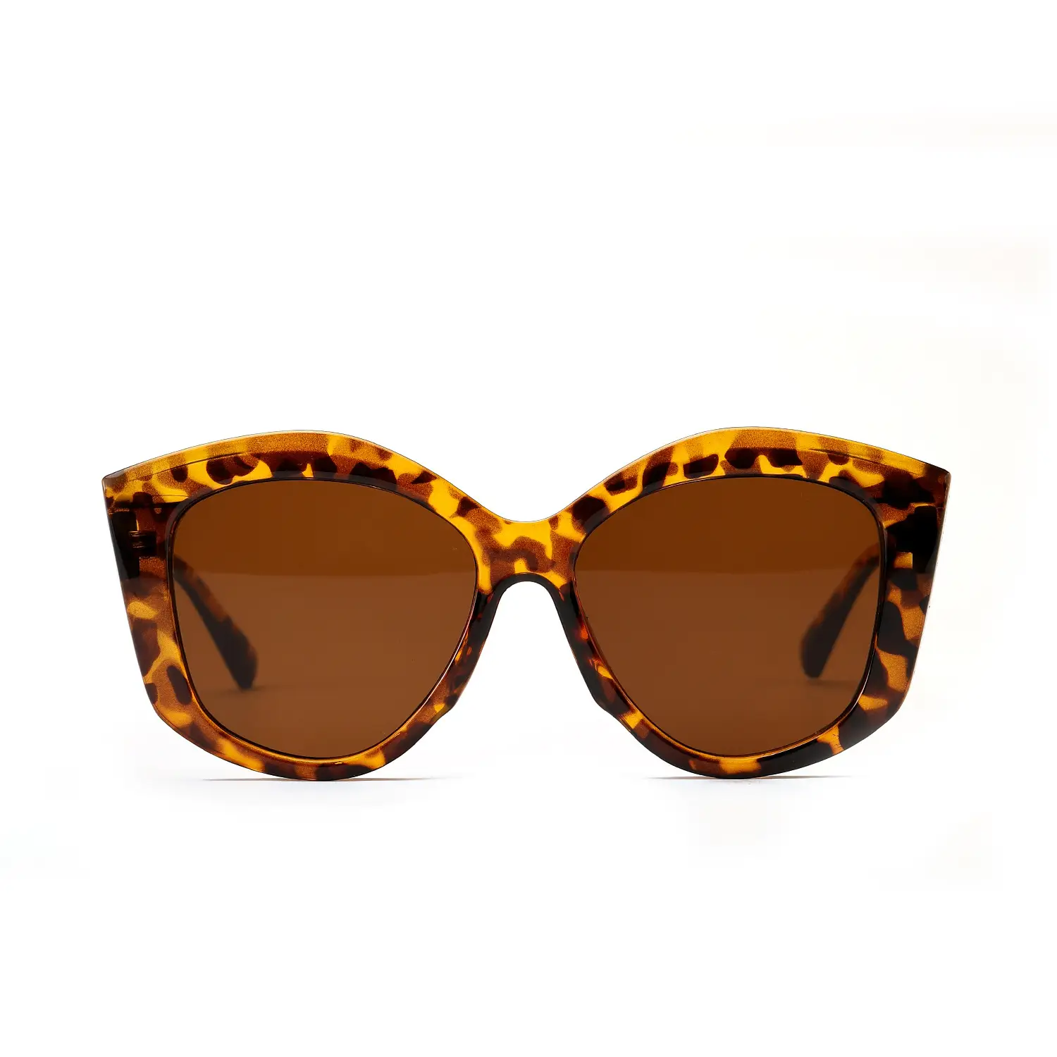 Multi-Sided Round Sunglasses for Women Men Tan Frame