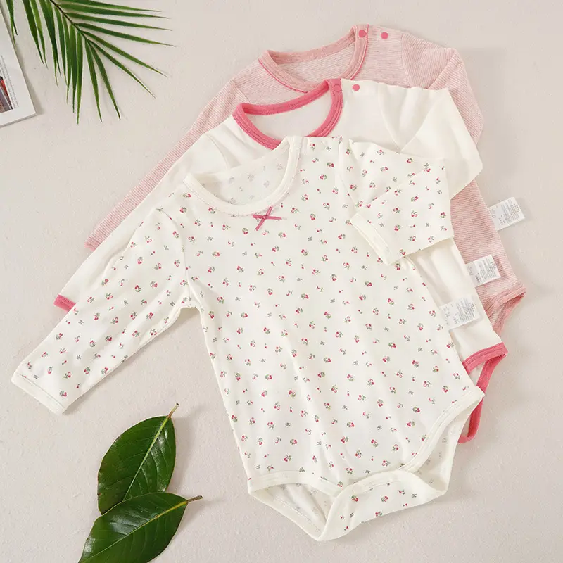 Baby Pure Cotton Romper Set for Girls Newborn Crawling - Image 3