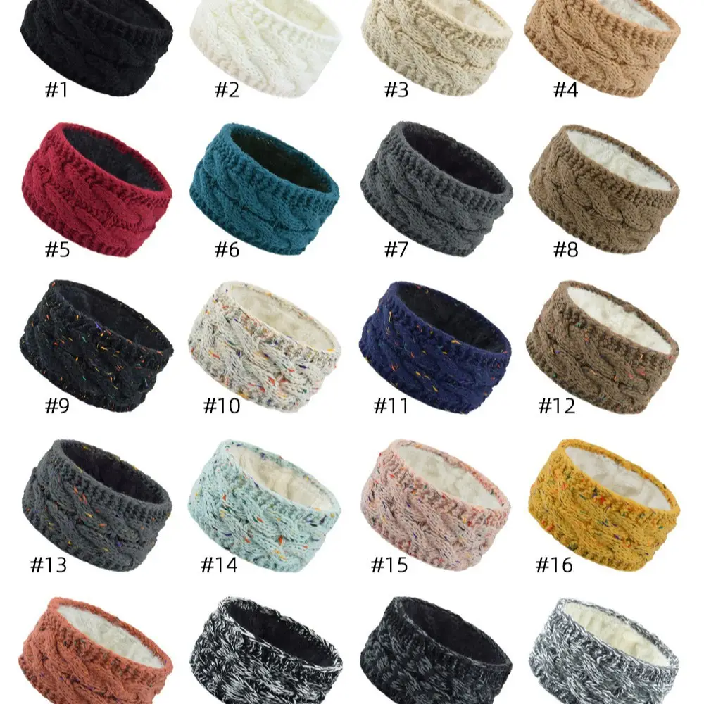 Velvet Knitted Hair Band for Women Men Autumn Winter - Image 26