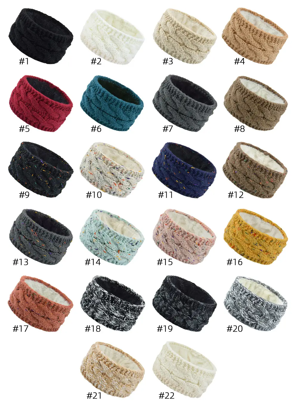 Velvet Knitted Hair Band for Women Men Autumn Winter - Image 23
