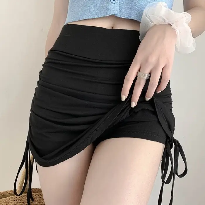 High-Waisted Pleated Sexy Skirt for Women