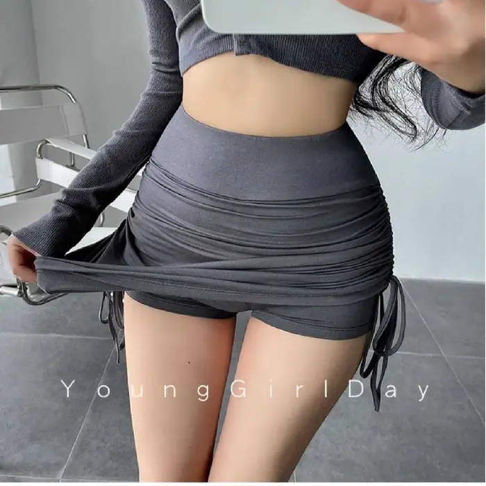 High-Waisted Pleated Sexy Skirt for Women