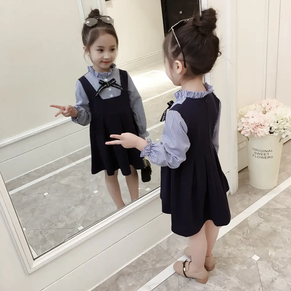 2024 Girls Long Sleeve Bow Dress Small Medium - Image 3