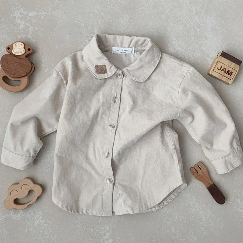 Korean Style Bear Pencil Shirt for Baby Girls Cotton - Image 4
