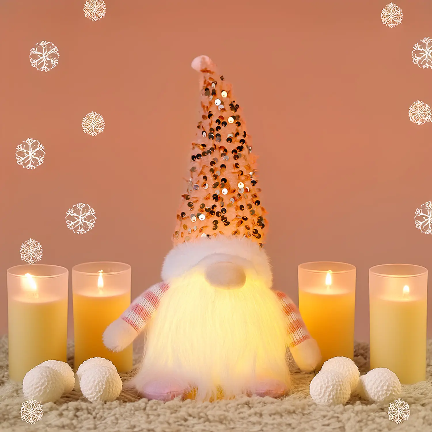 Christmas Gnome Lights with LED Light & Fur Tulle — feature 10