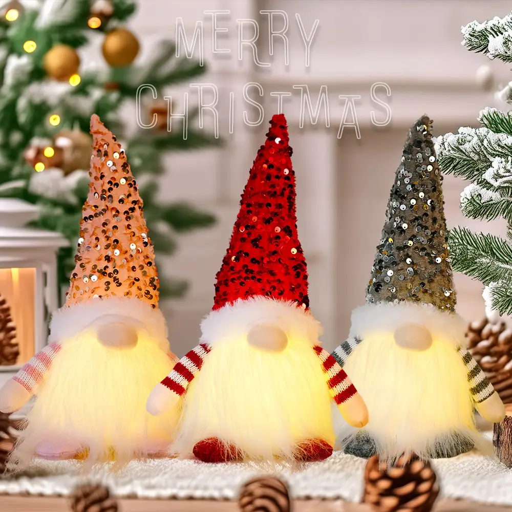 Christmas Gnome Lights with LED Light & Fur Tulle — feature 2
