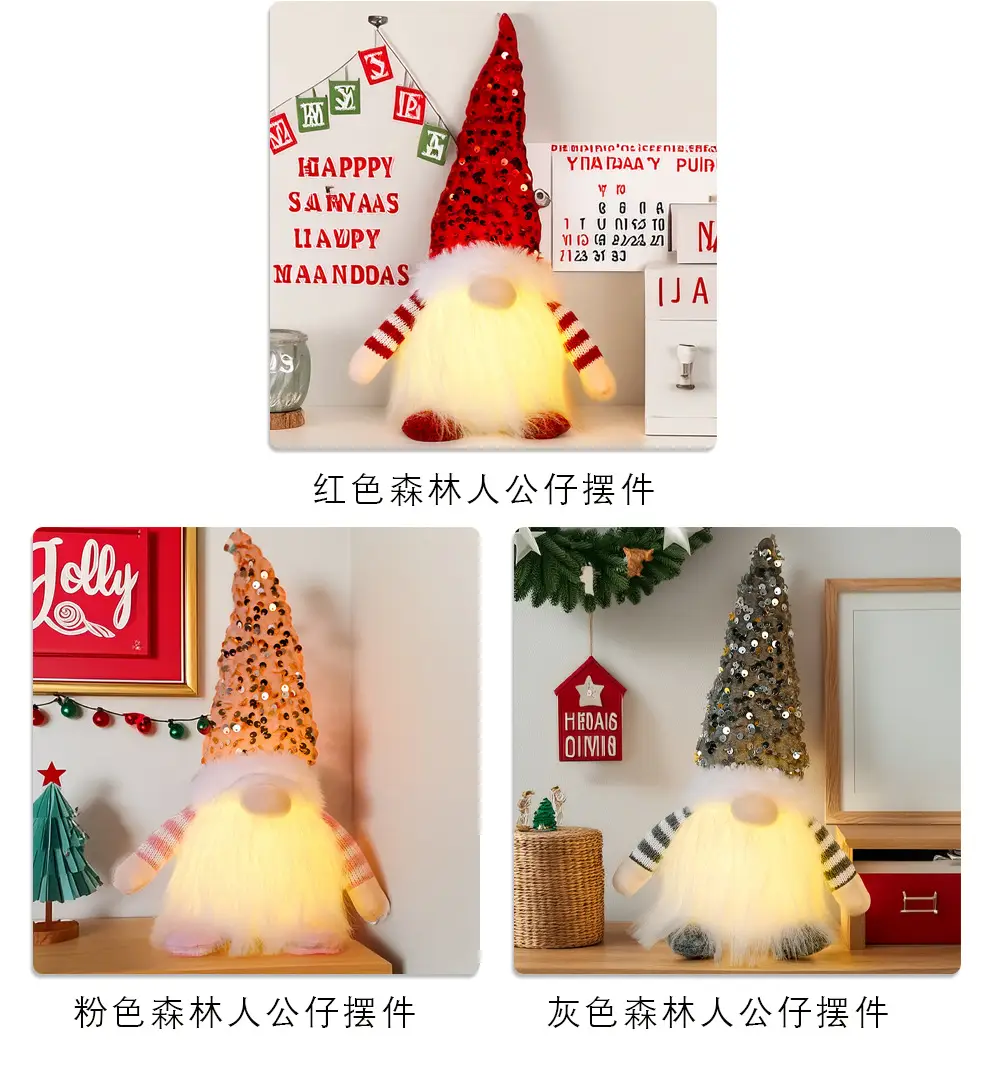 Christmas Gnome Lights with LED Light & Fur Tulle — feature 4
