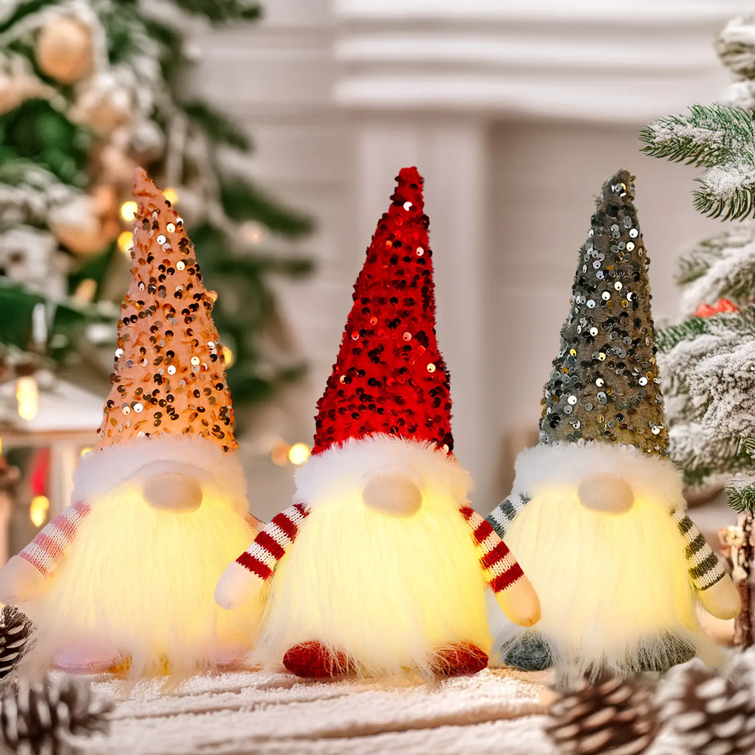 Christmas Gnome Lights with LED Light & Fur Tulle — feature 6