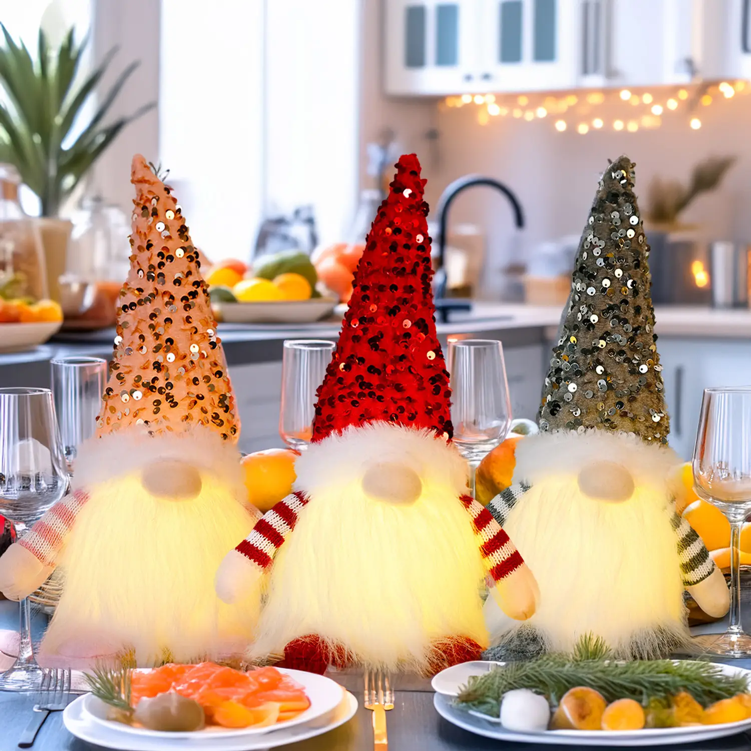 Christmas Gnome Lights with LED Light & Fur Tulle — feature 8