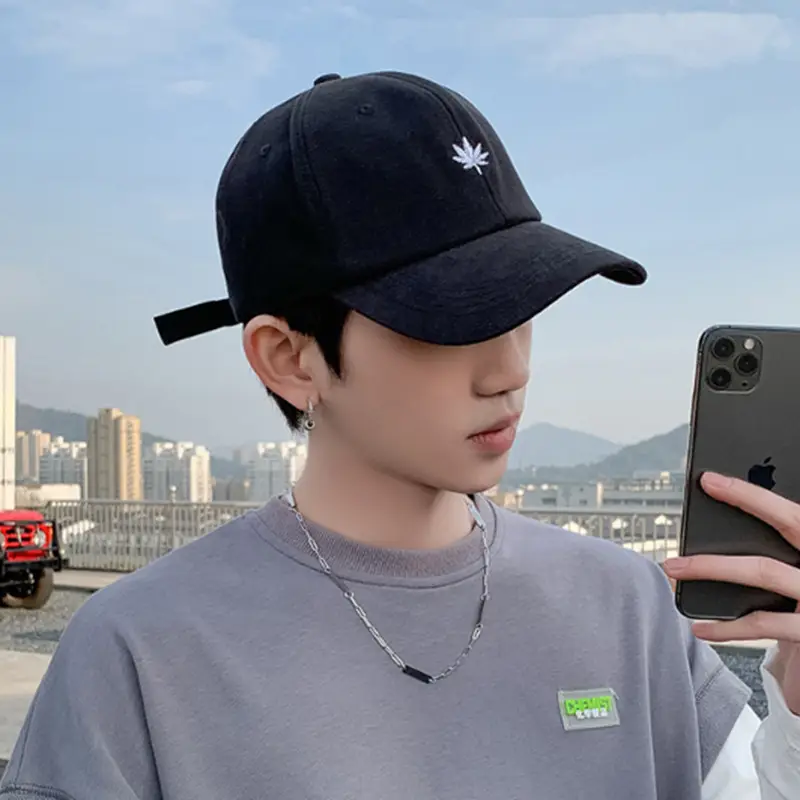 Korean Style Black Baseball Cap for Men Women - Image 7