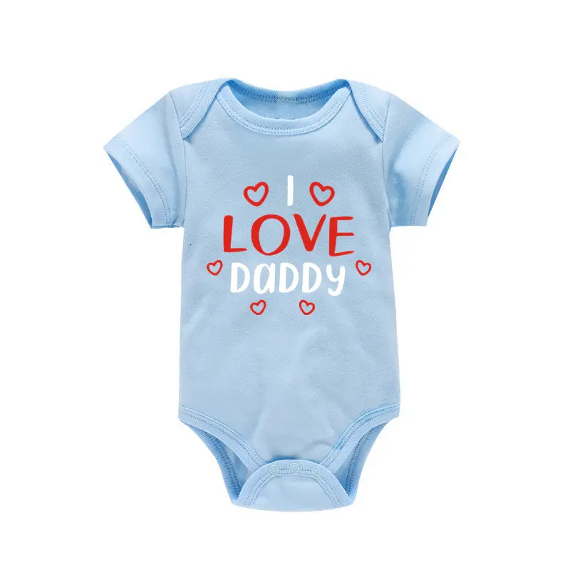 Love Daddy Printed Cotton Newborn Crawling Suit for Men Women