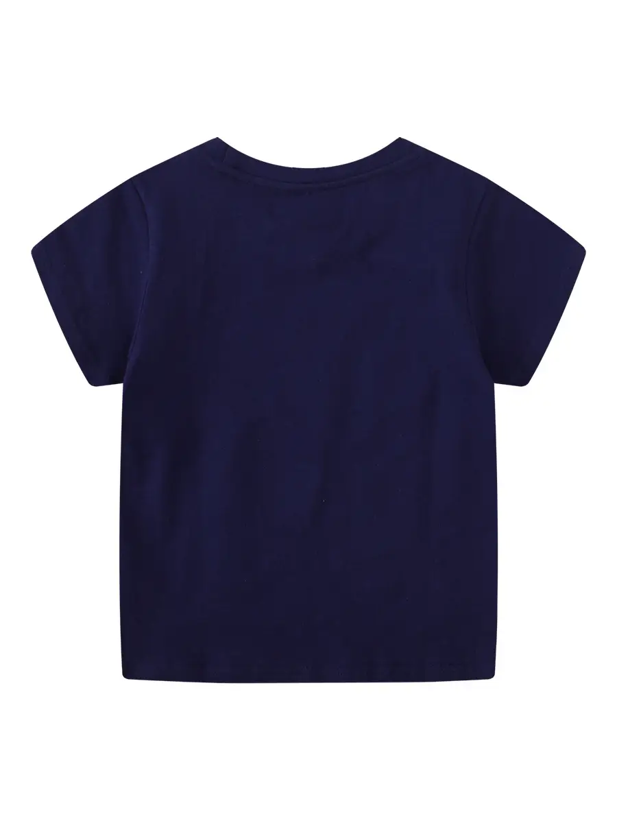 Children's Dinosaur Embroidered T-Shirt Navy Blue 2026 - Image 4