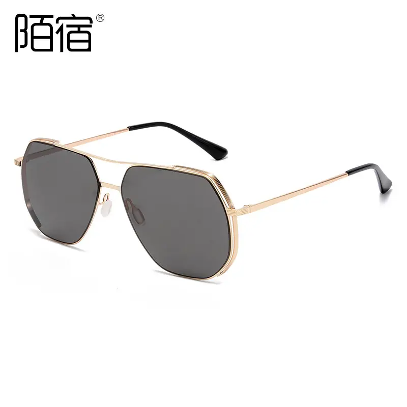 Men's Polarized Driving Sunglasses Black Stainless Steel