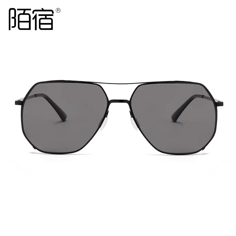 Men's Polarized Driving Sunglasses Black Stainless Steel