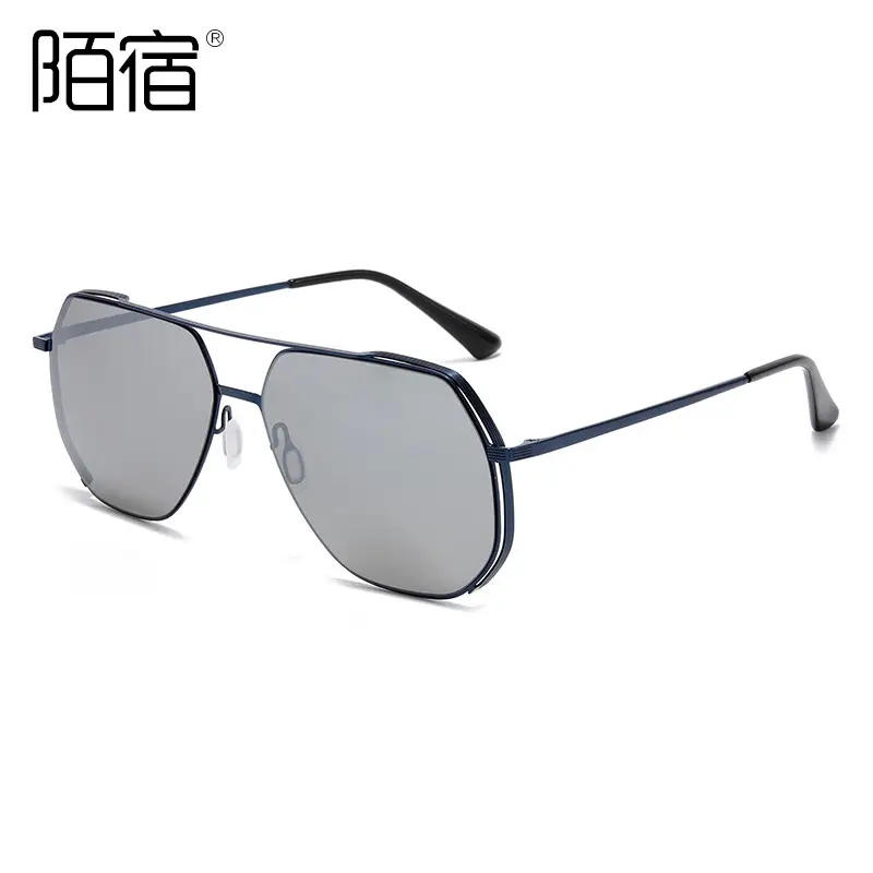 Men's Polarized Driving Sunglasses Black Stainless Steel