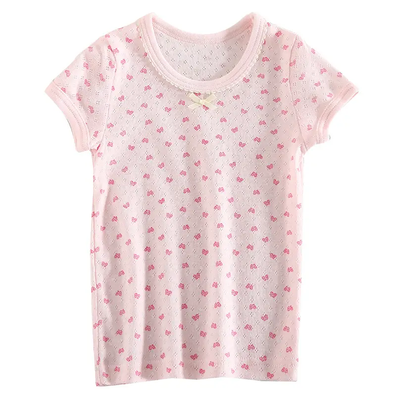 Girls 2-Pack Summer T-Shirt Set Cotton Mesh Baby Girls