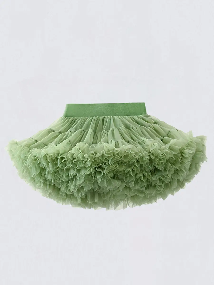 Girls' Green Knitted Tutu Dress with Red Hat - Image 26