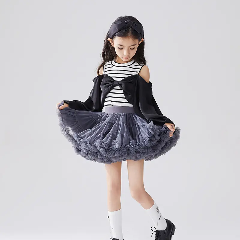 Girls' Green Knitted Tutu Dress with Red Hat — feature 22